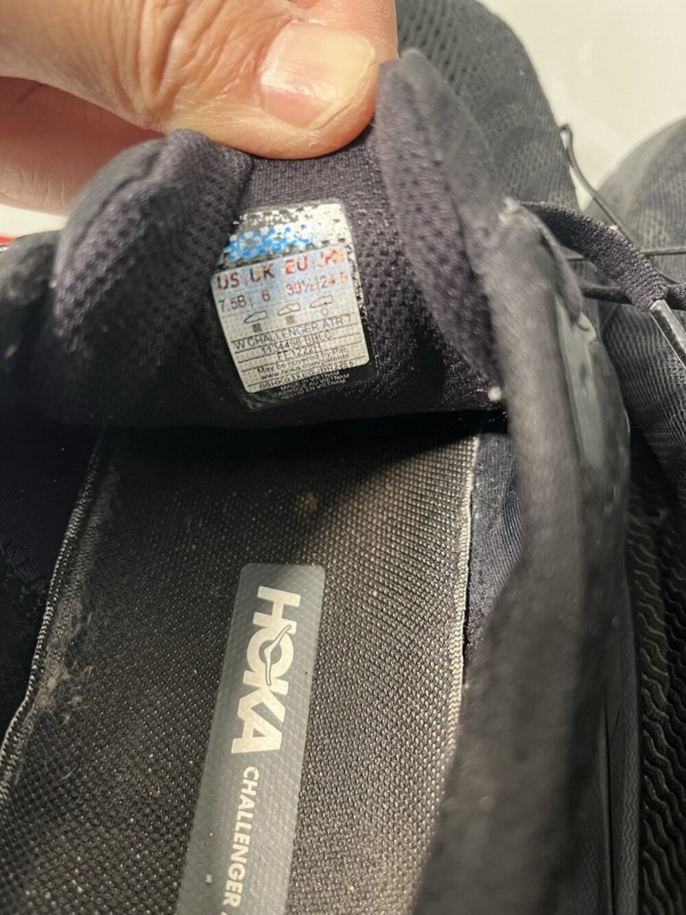 Hoka One One Challenger ATR 7 Trail Hiking Shoe BBLC Women 7.5 B Black *check - Picture 15 of 16